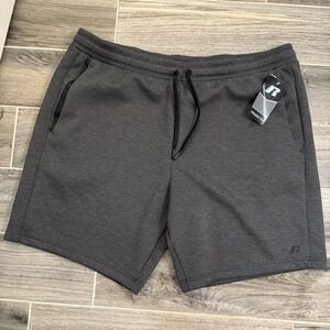 Russell Men's Athletic‎ Ponte Short Grey Activewear Workout Size 2XL 44-46 NEW